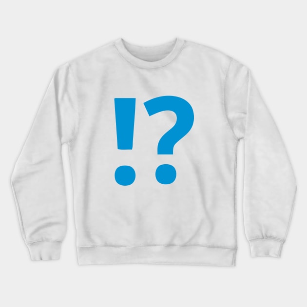 Exclamation Question Marks Symbols Emoticon Crewneck Sweatshirt by AnotherOne